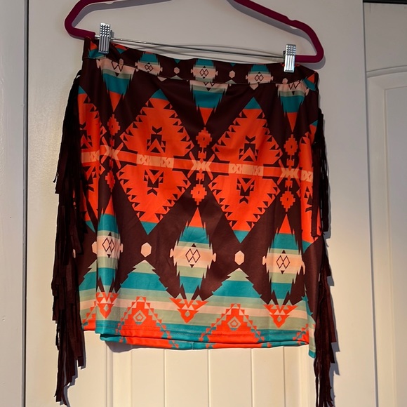 no brand Dresses & Skirts - Western Silk Skirt Size XL